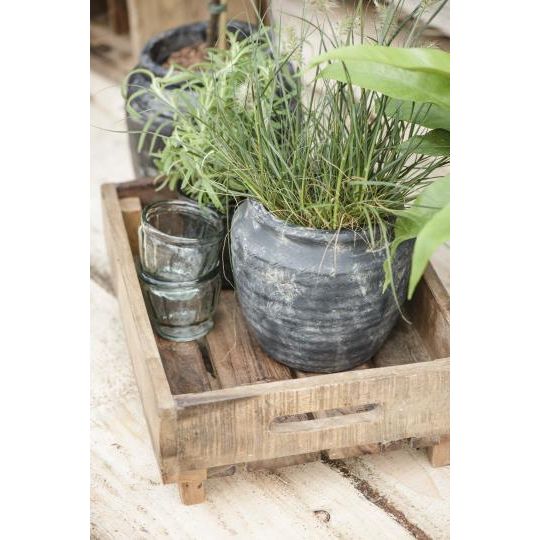 Ib Laursen Topf / Vase m-Rillen