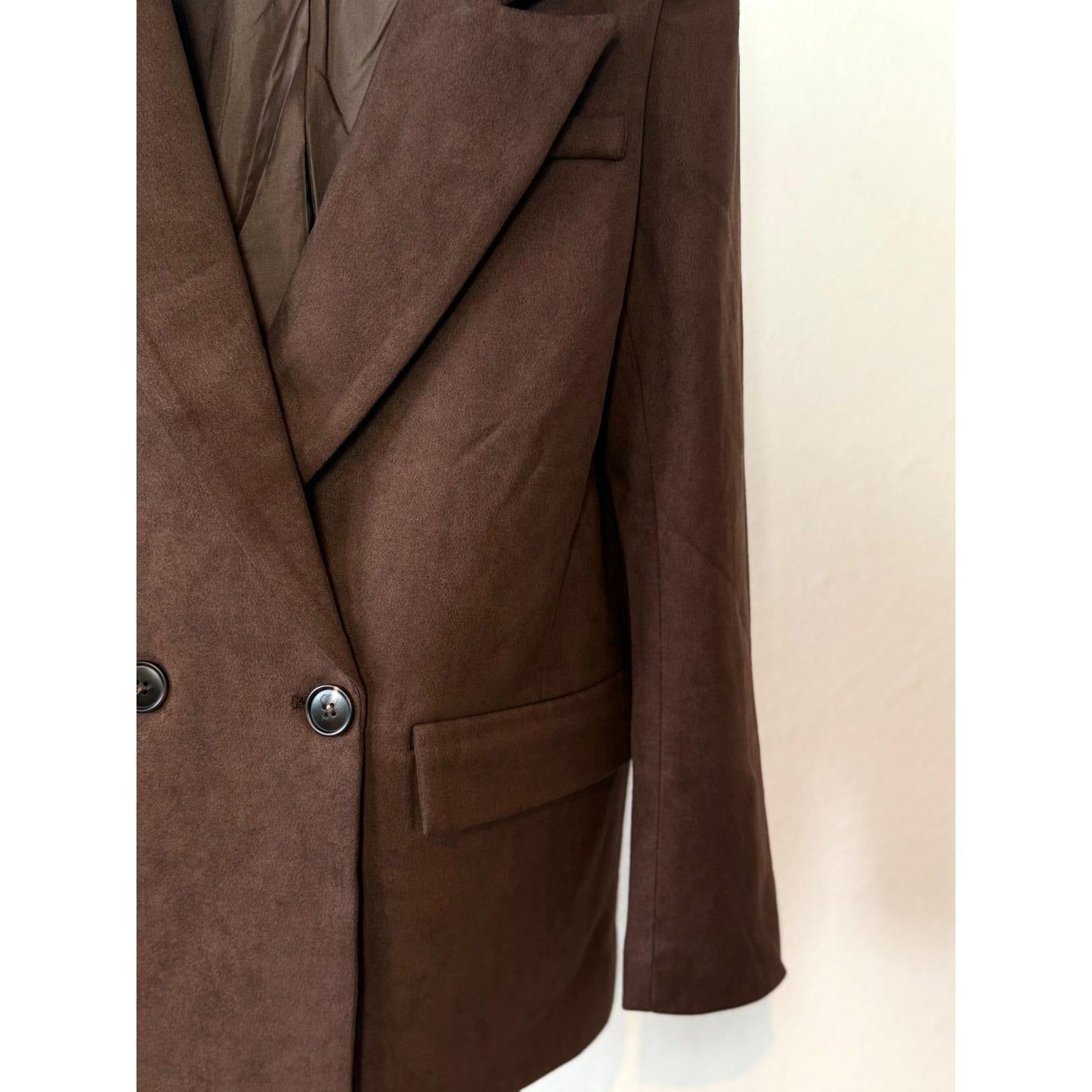 Wildlederblazer "Elodie" - schokobraun