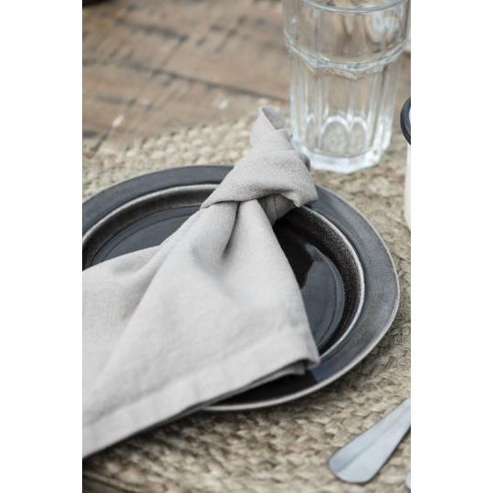IB Laursen Stoffserviette Freja Leinen / Baumwolle, soil