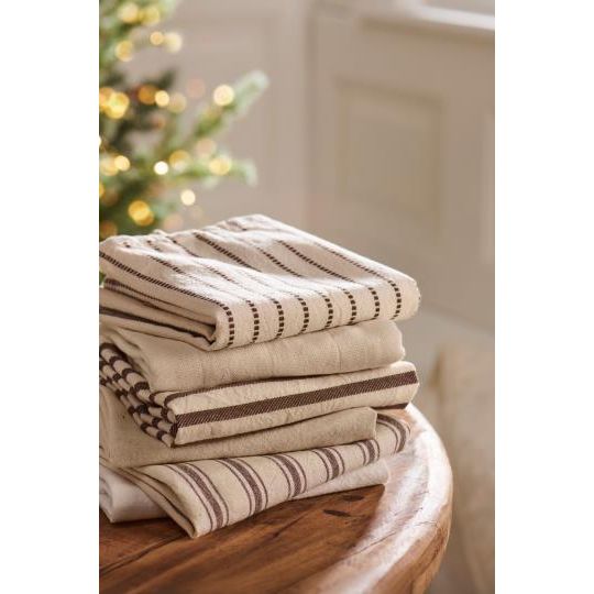 Ib Laursen Geschirrtuch Freddy Querstreifen - braun