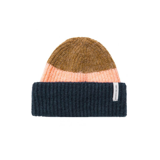 Senses. the Label Strickmütze AURO:RA - blue navy/ light cognac