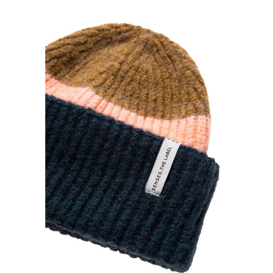 Senses. the Label Strickmütze AURO:RA - blue navy/ light cognac