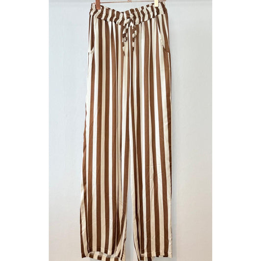 Hose "Liva" - braun/ creme