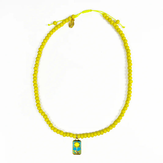 Escapulario Symbol-Kette Lemon mit Lucky Charms Anhänger -gelb