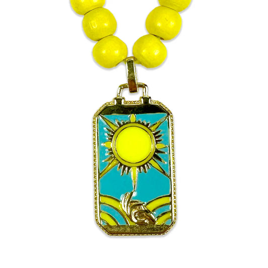 Escapulario Symbol-Kette Lemon mit Lucky Charms Anhänger -gelb