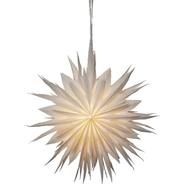 Papierstern ‚Cloud‘, Schneeflocke, weiß, groß, Ø 60cm