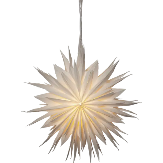Papierstern ‚Cloud‘, Schneeflocke, weiß, groß, Ø 60cm