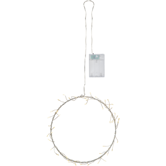 LED-Kranz "Poppy" - silber