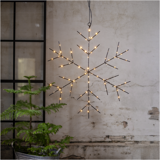 LED- Schneeflocke "Niva" - schwarz