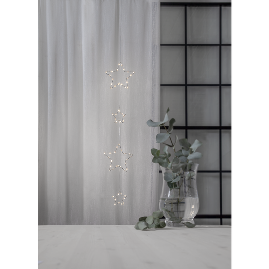 Lichterkette "Dew Drop Stars" - silber