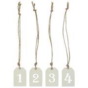 Ib Laursen Anhänger 1-4 m/ Juteschnur -naturweiß-