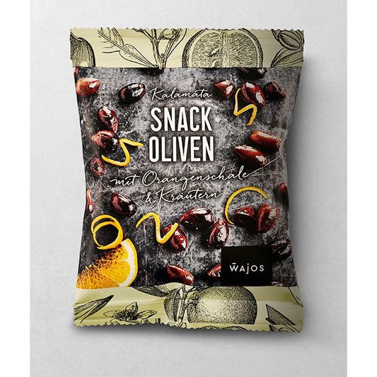 Snack Oliven Kalamata mit Orangenschale & Kräutern