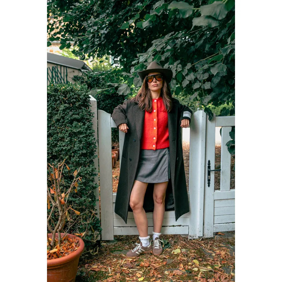 Colourful Rebel Strickjacke Yara Strick - warm red