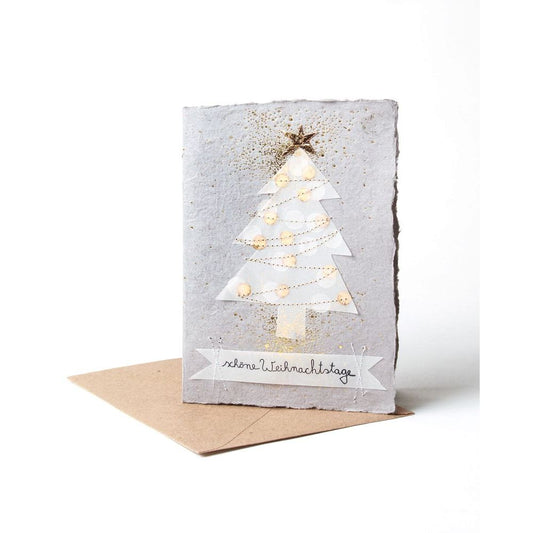 Good old friends - Winterpapierkunstkarte -Schöne Weihnachtstage-