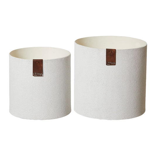 Lübech Living Tokyo cylinder XL Pot 26cm / Übertopf - Vase -weiß-