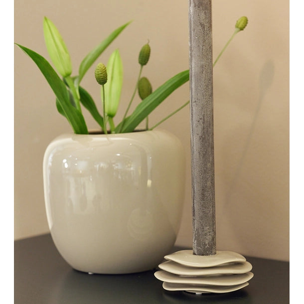Lübech Living Lily Taper Candle Holder / Kerzenhalter glossy finish -sand-