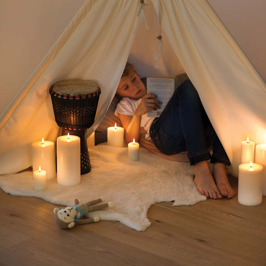 Piffany Copenhagen uyuni / LED Pillar Candle -nordic white- 10,1 X 25cm