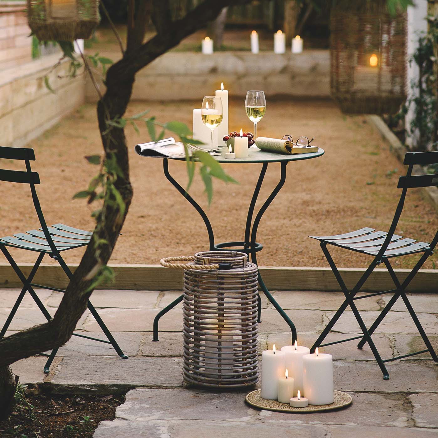 Piffany Copenhagen uyuni / LED Pillar Candle -nordic white- 10,1 X 20cm