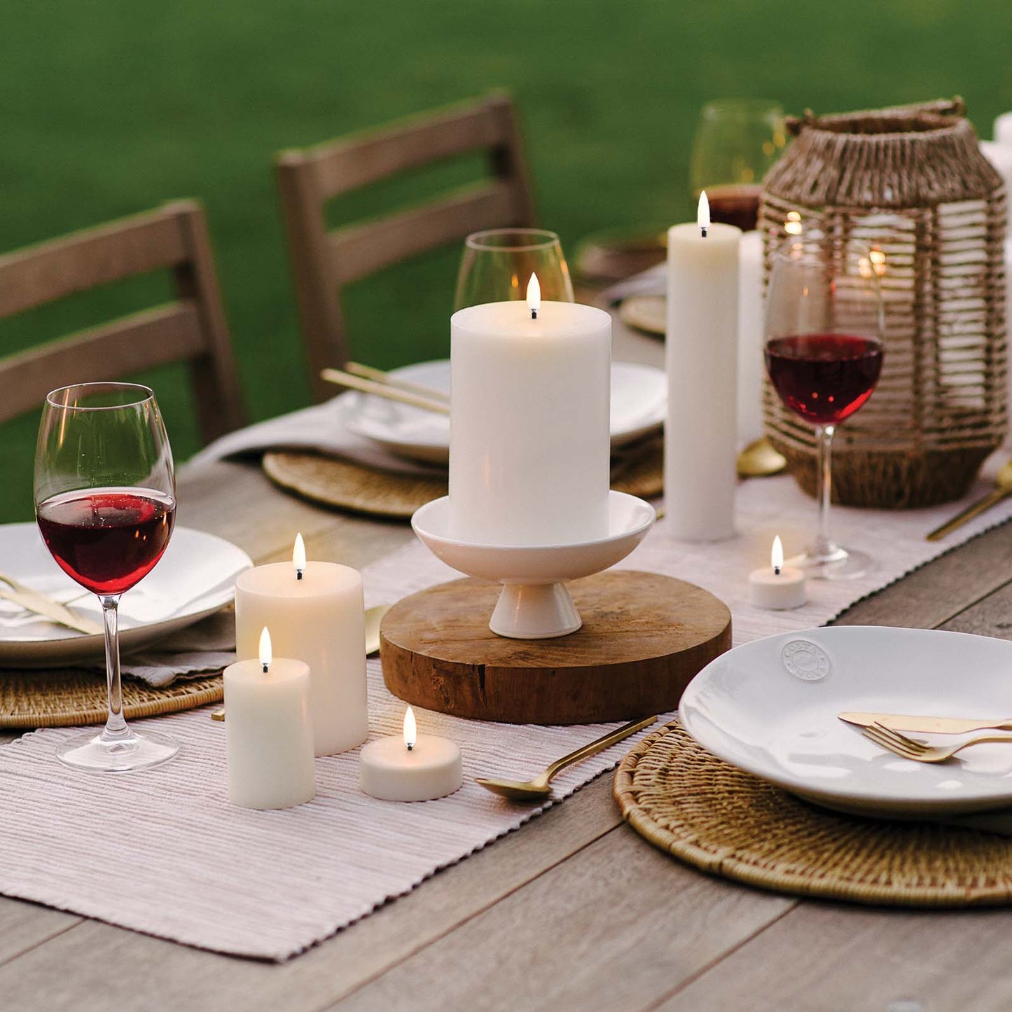 Piffany Copenhagen uyuni / LED Pillar Candle -nordic white- 10,1 X 15cm