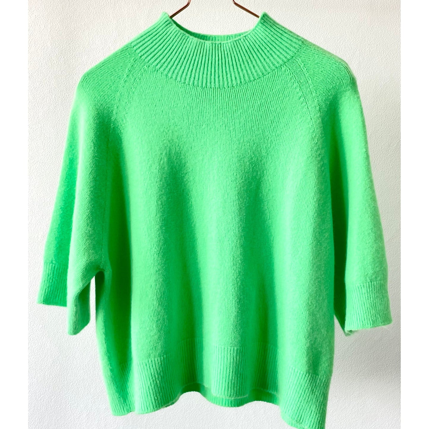 Rollkragenshirt - feinstrick - kurzarm