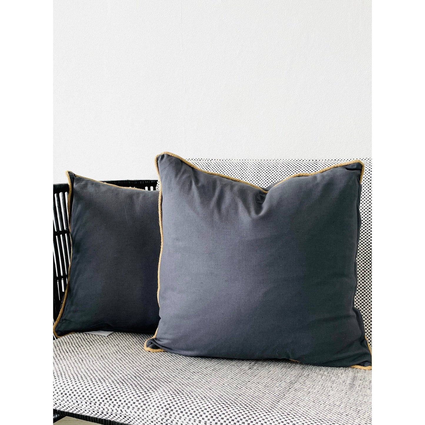 Kissen -M- m. Inlett / grau