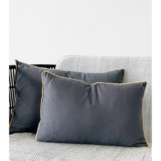 Kissen -M- m. Inlett / grau