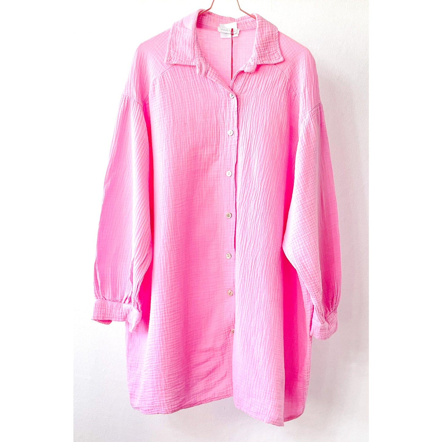 Musselinbluse - pink -