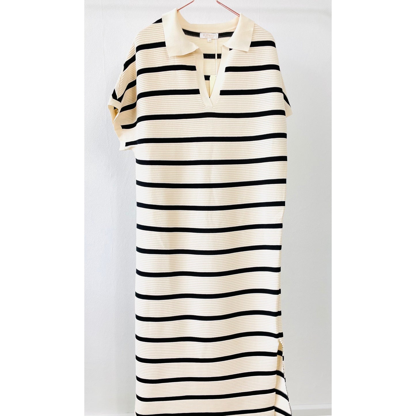 Maxikleid - black stripes -
