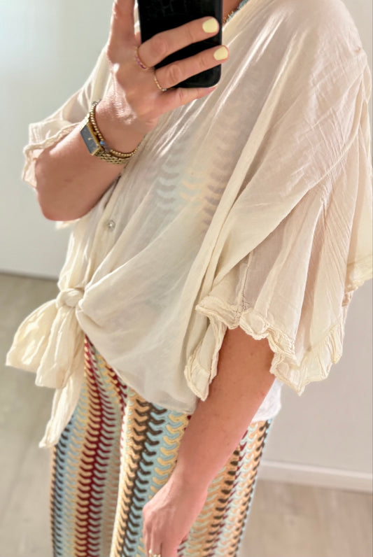 Bluse - beige