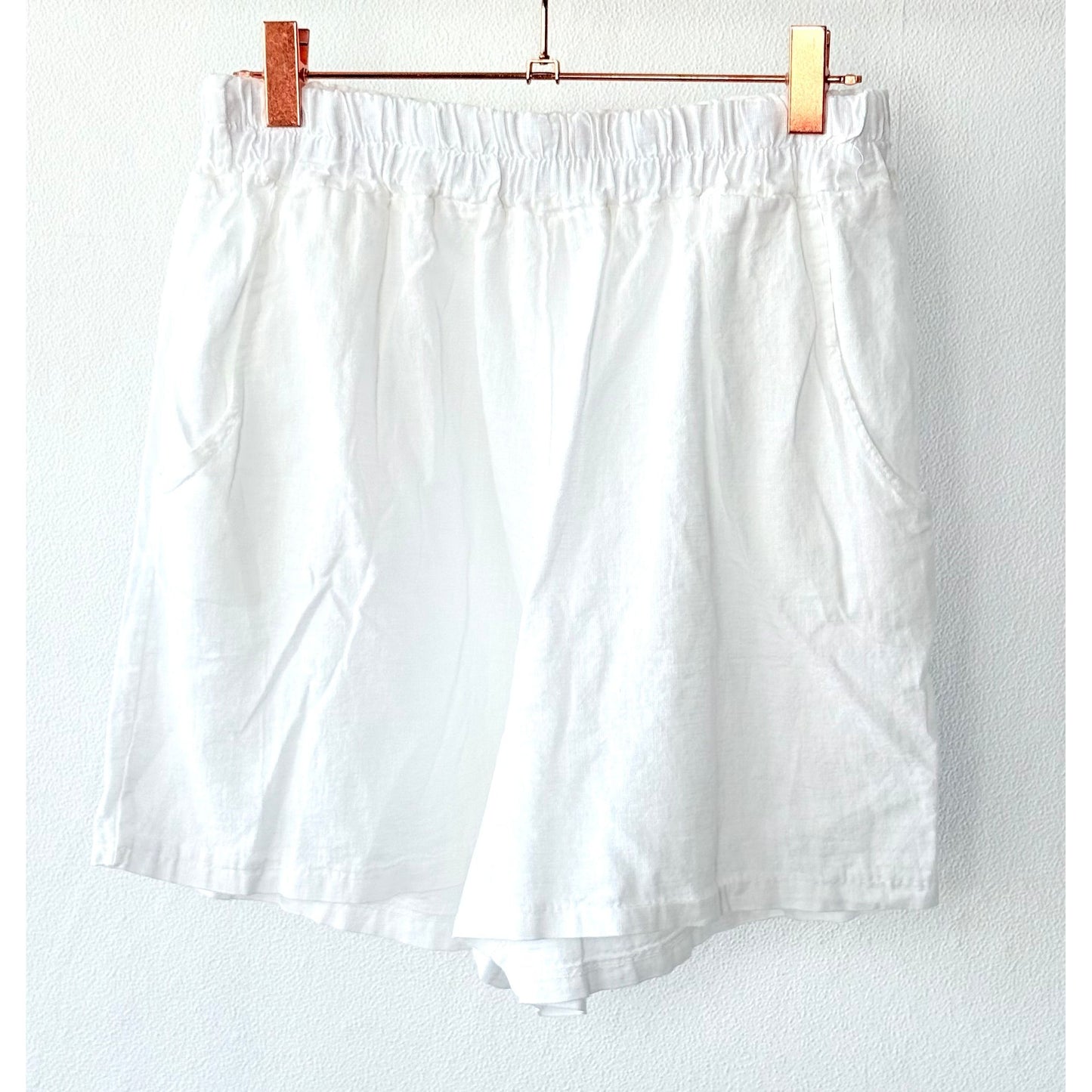 Leinenshorts -weiß