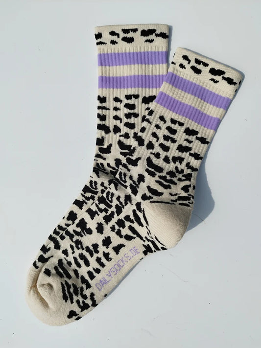 Socke Animal Print - lila
