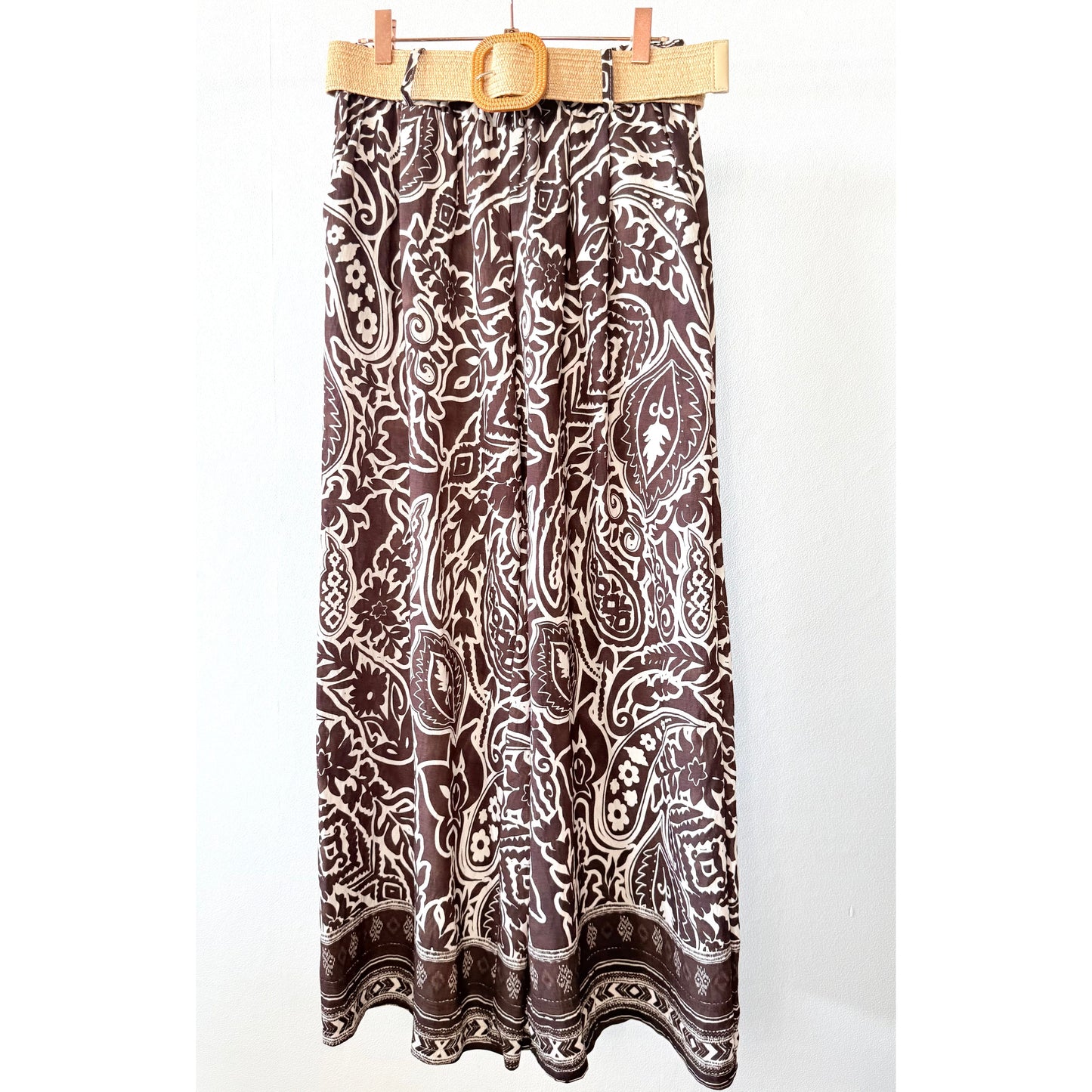 Wide Leg Hose -braun-