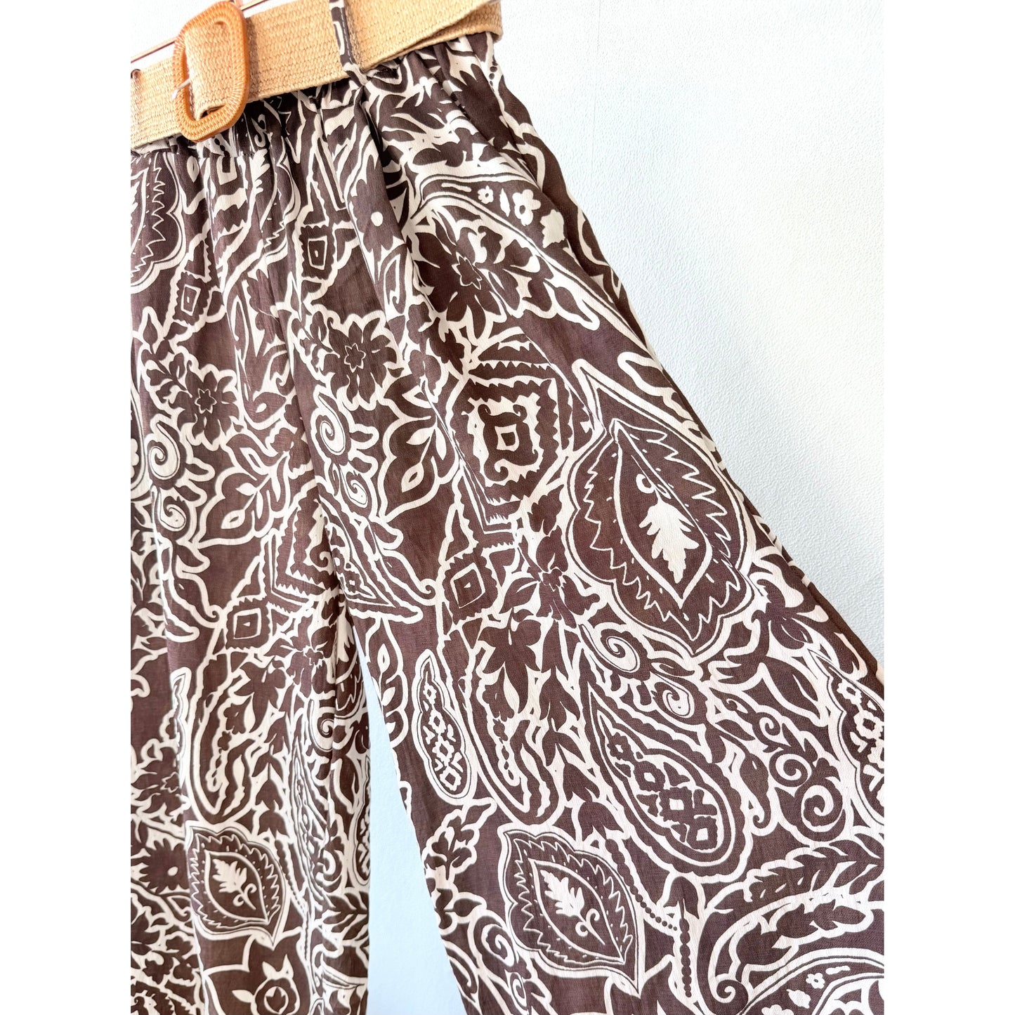 Wide Leg Hose -braun-