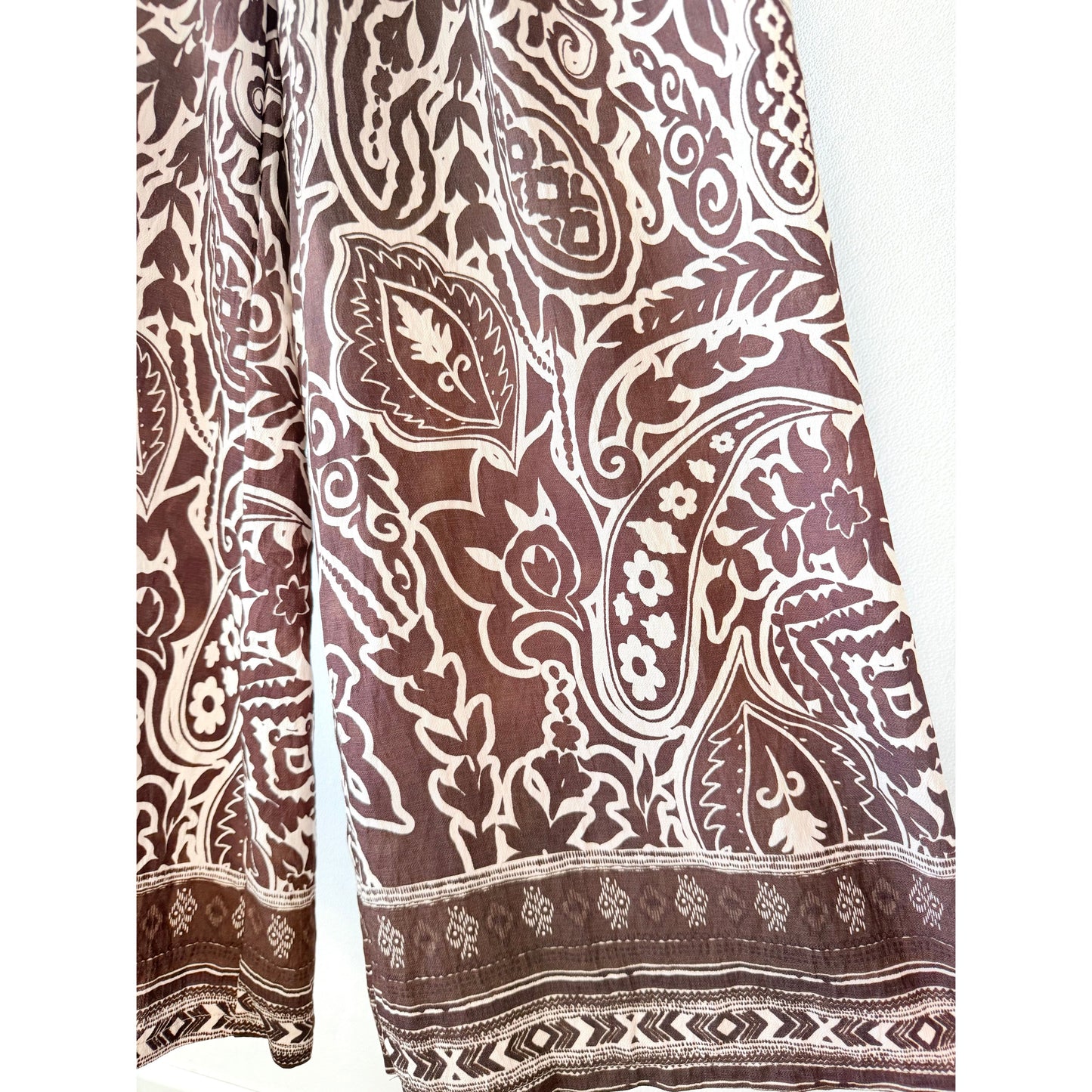 Wide Leg Hose -braun-