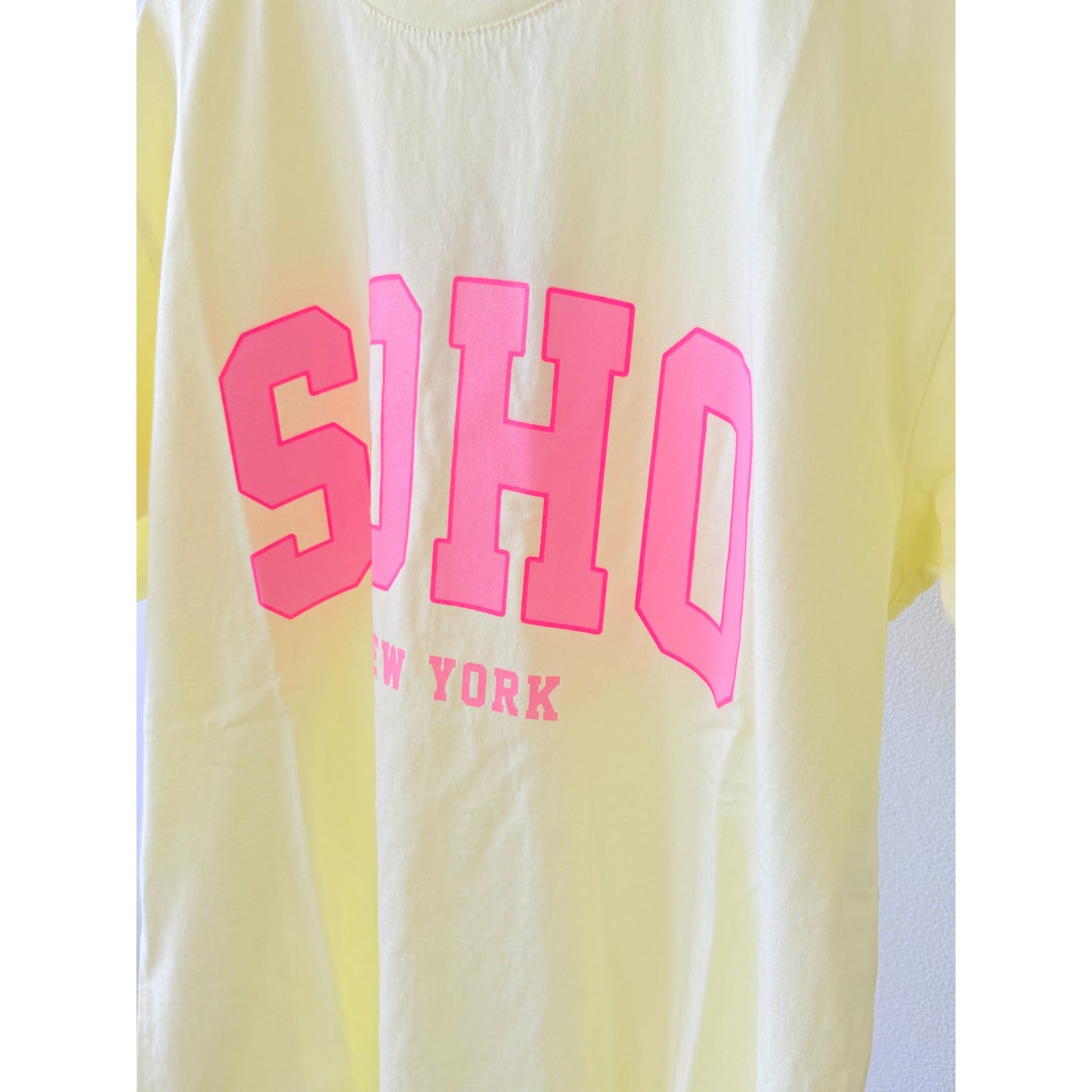 T-Shirt -SOHO- gelb-rosa
