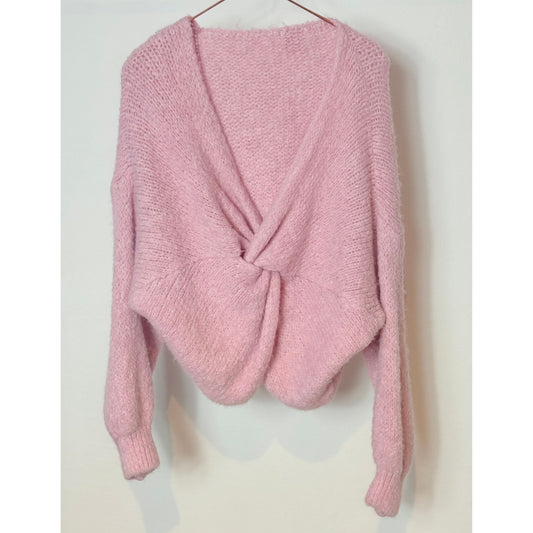 Pullover mit Knoten - rosa