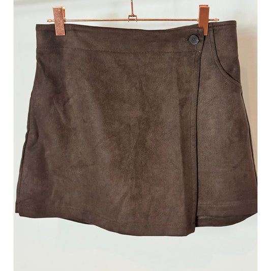 Wildleder Skort -braun
