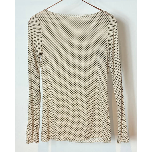 Shirt "Dots" - beige/ braun