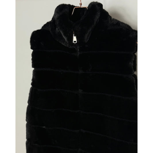 Kunstfell Weste- schwarz