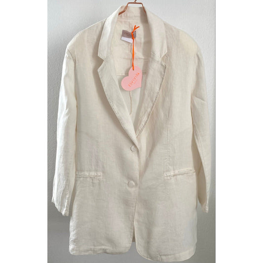 Leinenblazer -naturweiß-