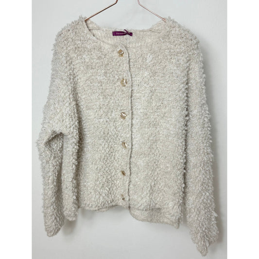 Teddy Strickjacke - beige