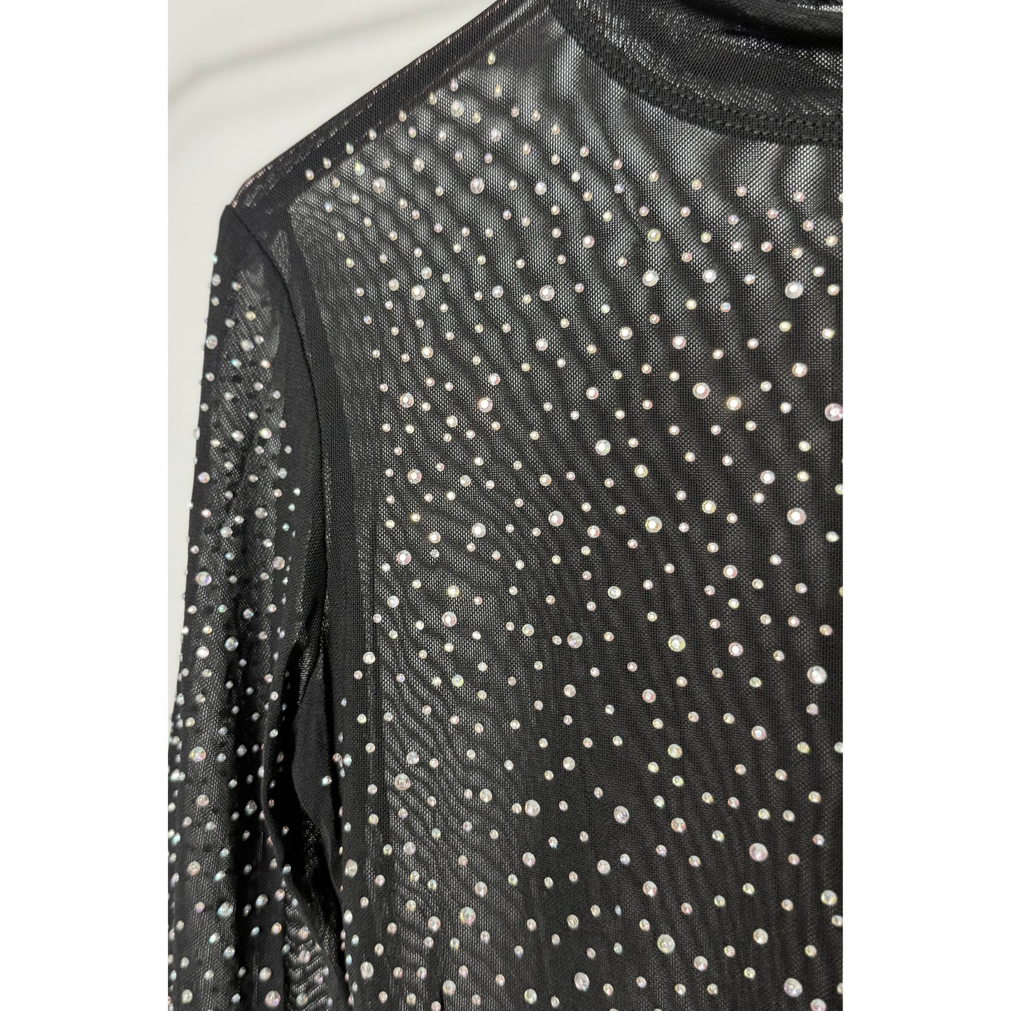 Glitzerbody - schwarz