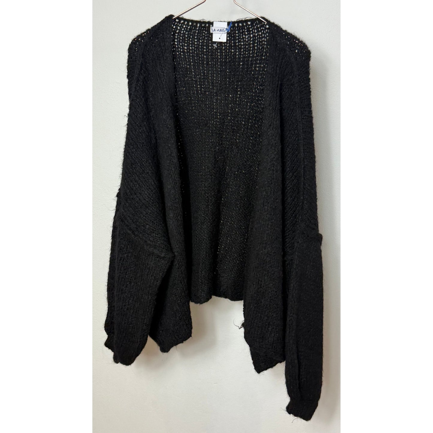Oversized Strickjacke - schwarz