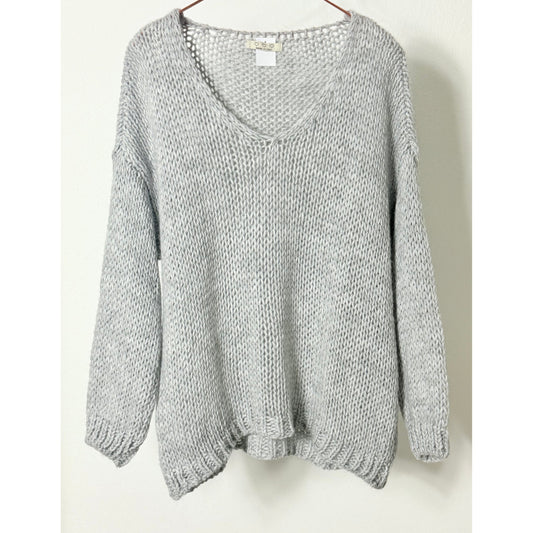 Strickpullover - grau