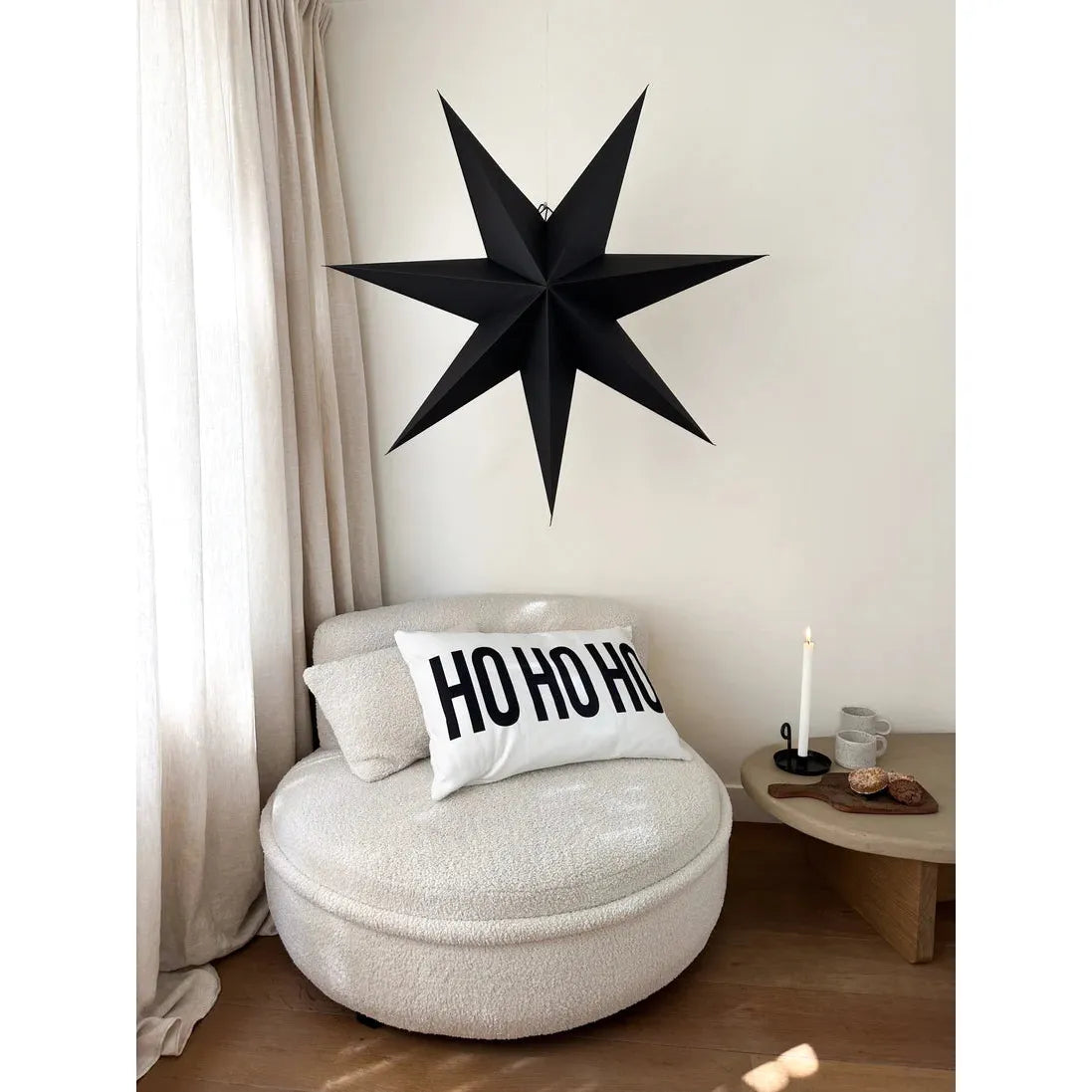 XXL WEIHNACHTSSTERNE - schwarz - 7 PUNKTE - 100 CM