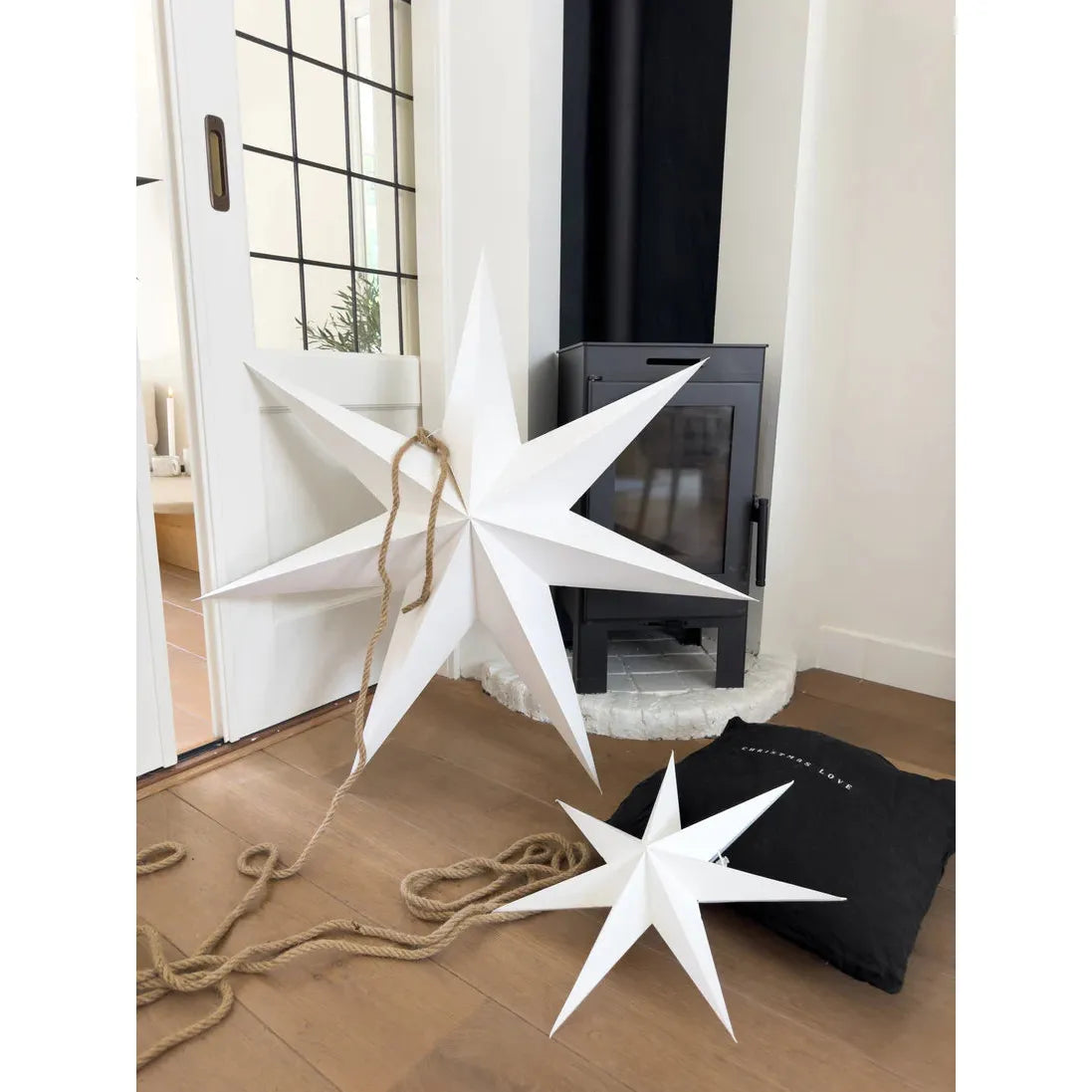 XXL WEIHNACHTSSTERNE - WEIß - 7 PUNKTE - 100 CM