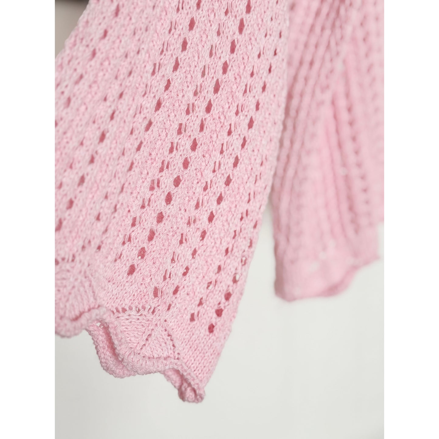 Pullover im HĂ€kellook - rosa