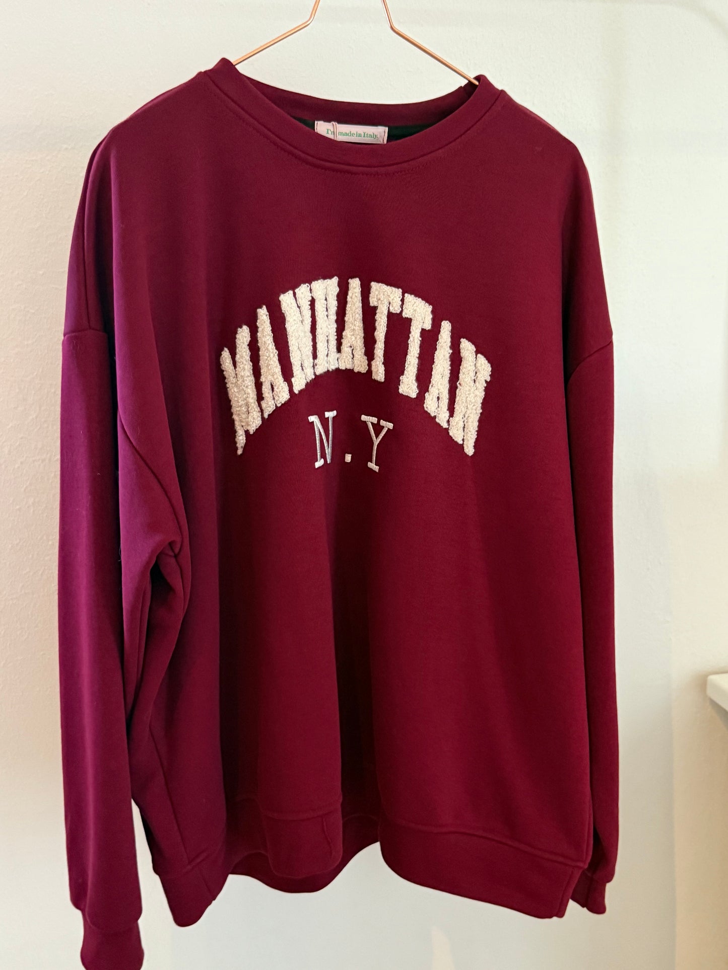 Sweater "Manhattan N.Y" - bordeaux
