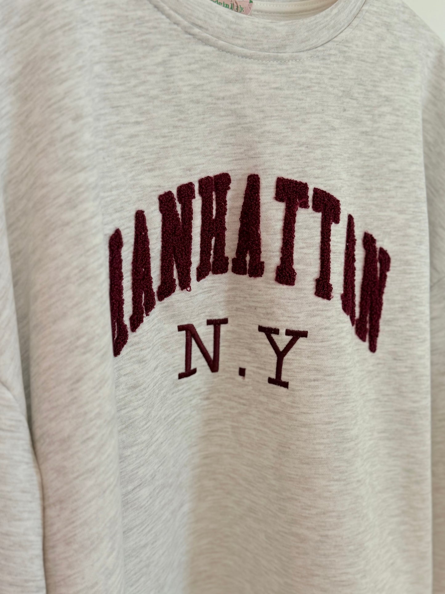 Sweater "Manhattan N.Y" - hellgrau