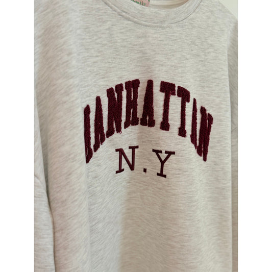 Sweater "Manhattan N.Y" - hellgrau